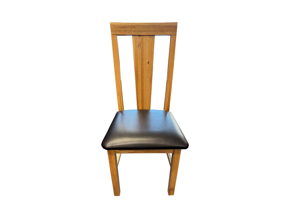 American Oak Dining Chair with PU Seat