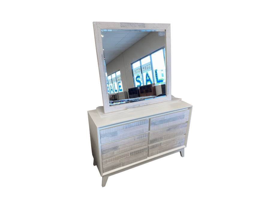 Balmain 6 Drw Low Chest with Mirror