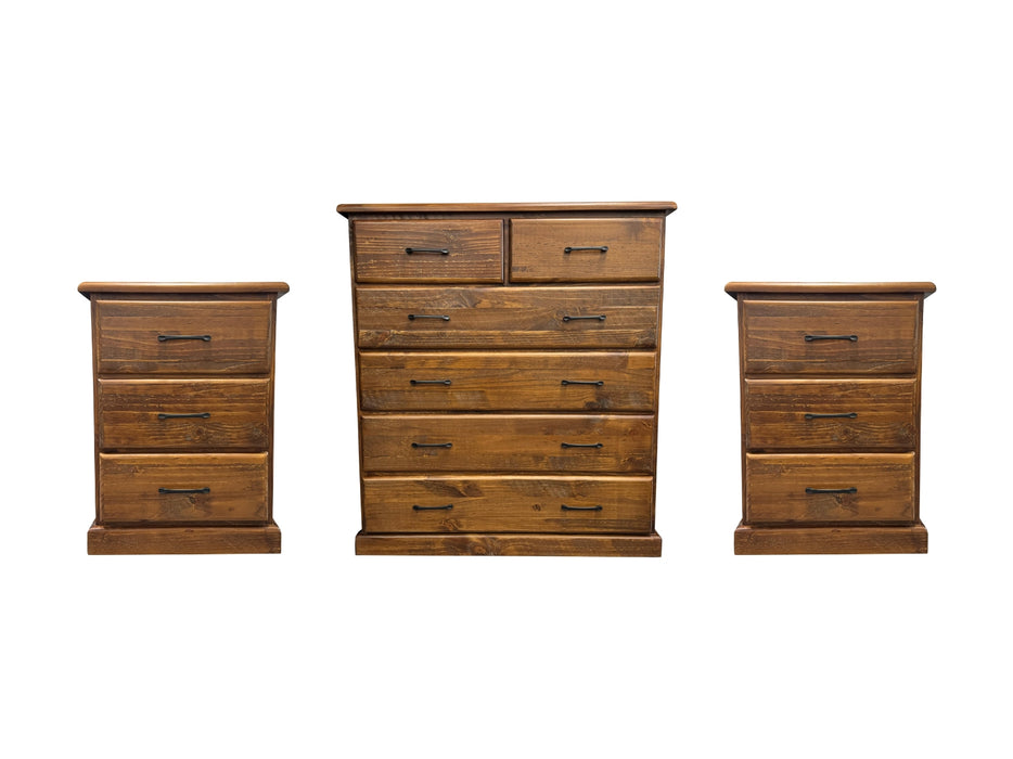 Donnel 3 Piece Chest Drawer and Bedside Package