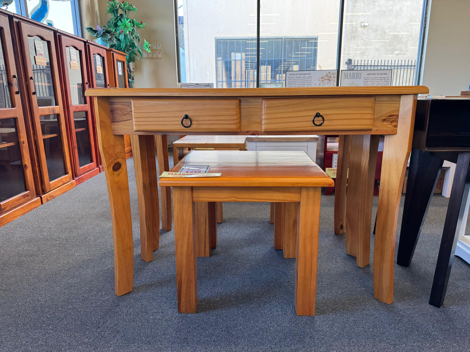 Pine Santros 2 Drw Hall Table