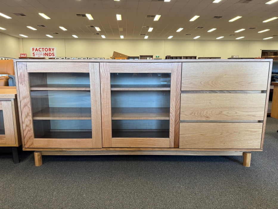 Oak 2Dr/3Drw TV Unit