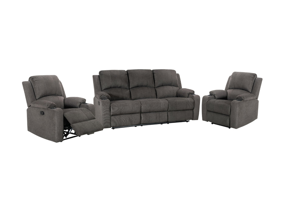 Kona 3RR+1R+1R Manual Recliner Sofa (Linen Fabric)