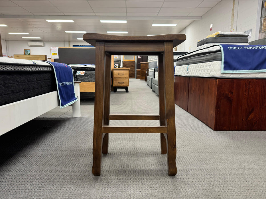 Kurt Bar Stool with Curved Timber Seat