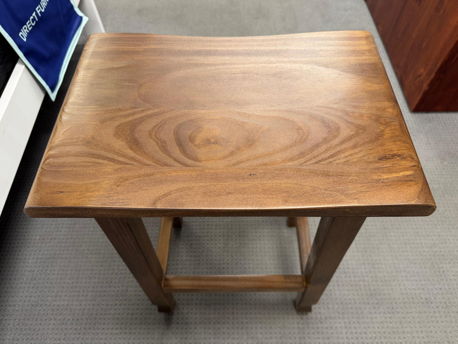 Kurt Bar Stool with Curved Timber Seat