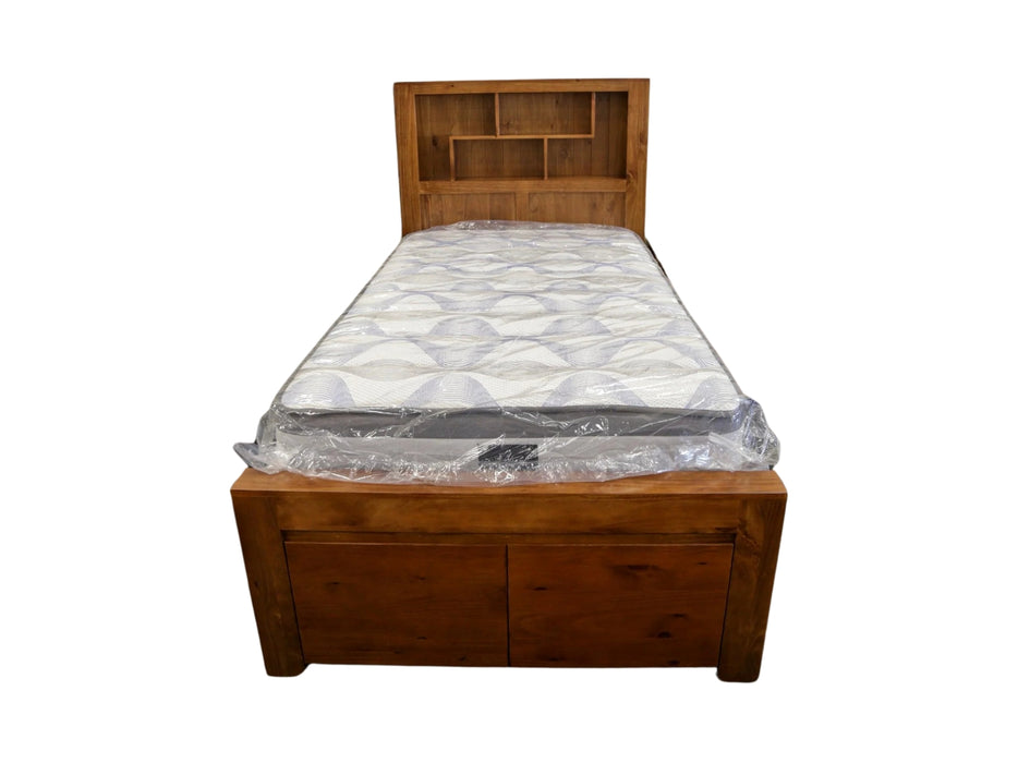 Malaga King Single Bed with 2 Bedend Drawers