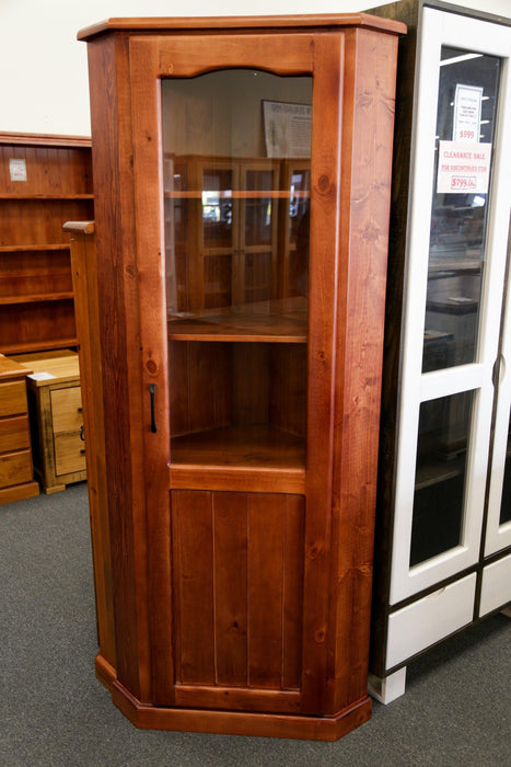 CM Donnelly 1 Door Corner Display Cabinet (#62) - Direct Furniture Warehouse
