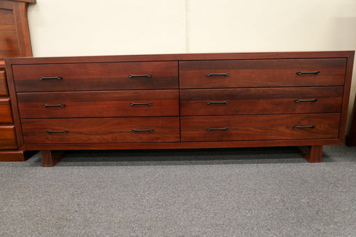 Jarrah 6 Drw 2M Low Chest - Direct Furniture Warehouse