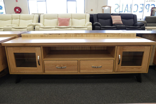 Oak Dampier 2Dr/2Drw TV Unit - Direct Furniture Warehouse