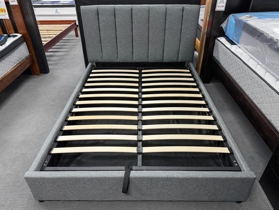 Portland Fabric Double Bed with Gas Lift - Direct Furniture Warehouse