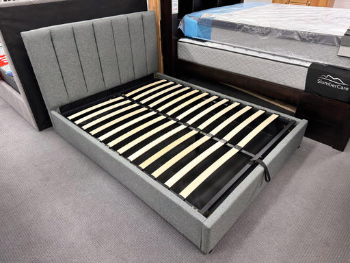 Portland Fabric Double Bed with Gas Lift - Direct Furniture Warehouse
