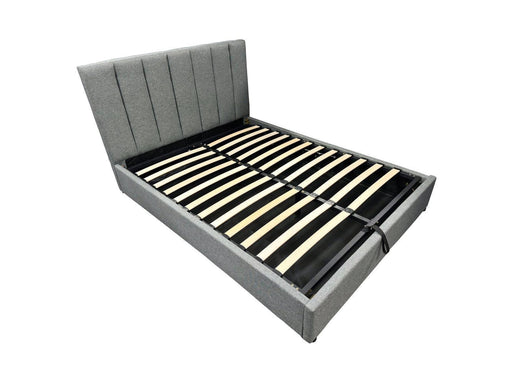 Portland Fabric Double Bed with Gas Lift - Direct Furniture Warehouse