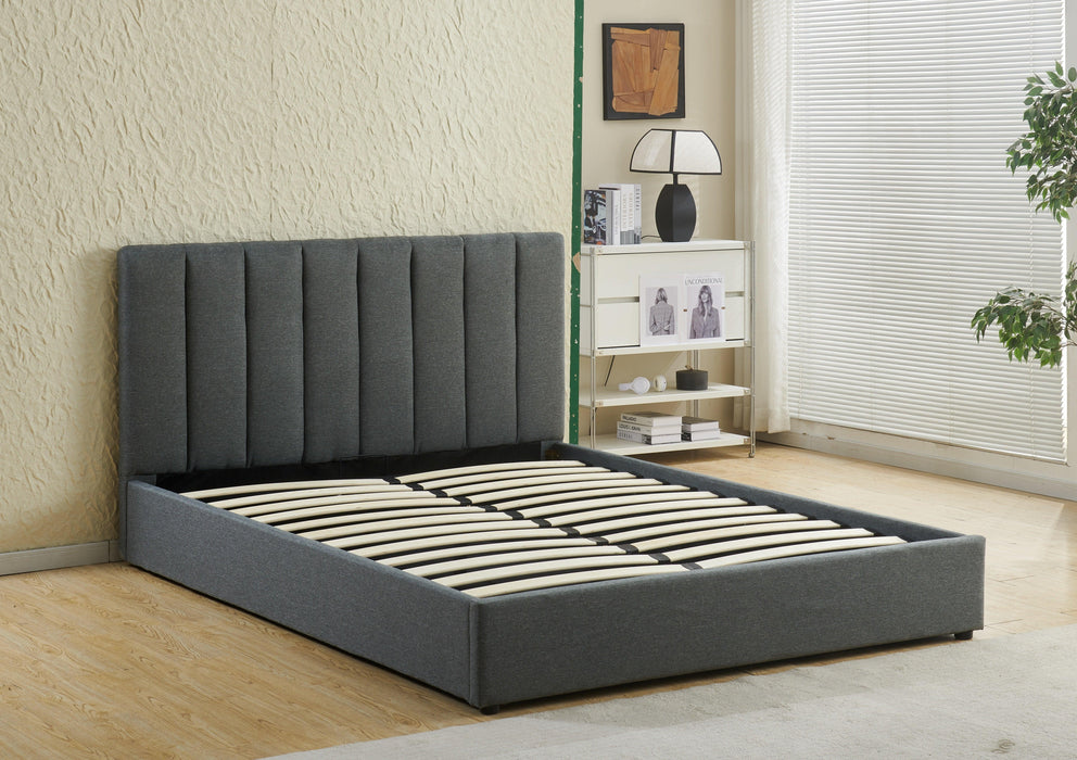 Portland Fabric Double Bed with Gas Lift - Direct Furniture Warehouse