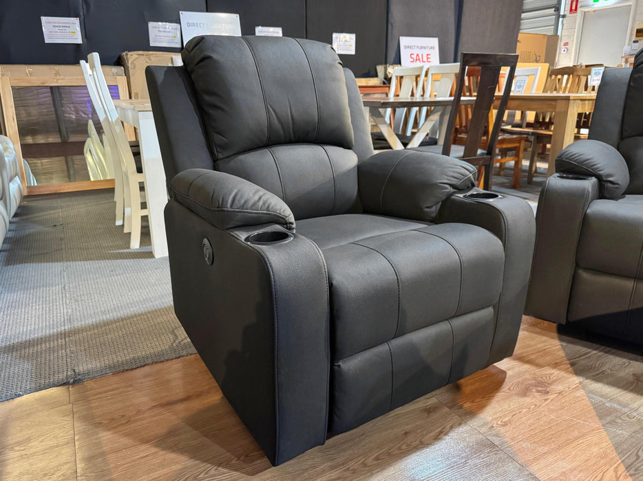 Prado 3ERER+1ER+1ER Electric Recliner Sofa (Rhino Suede) - Direct Furniture Warehouse