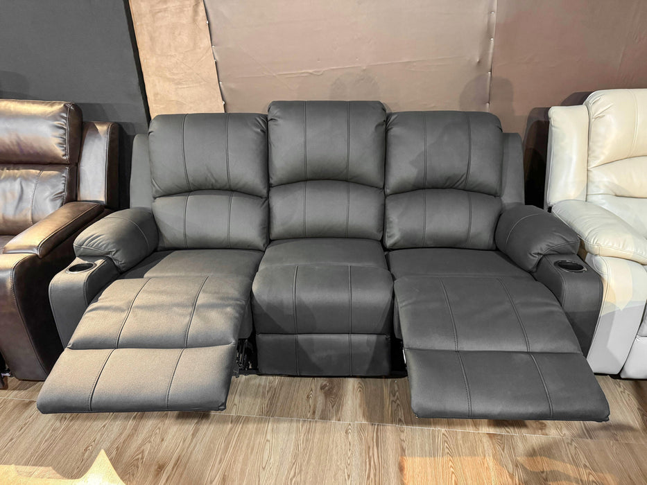 Prado 3ERER+1ER+1ER Electric Recliner Sofa (Rhino Suede) - Direct Furniture Warehouse