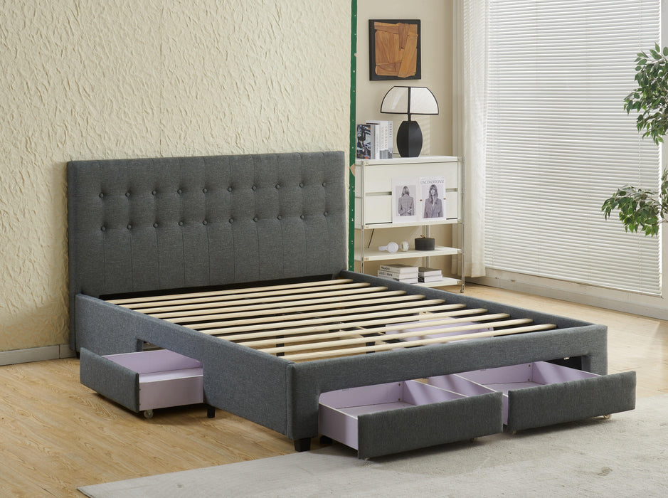 Rochelle Fabric Bed with Underbed Storage - Direct Furniture Warehouse