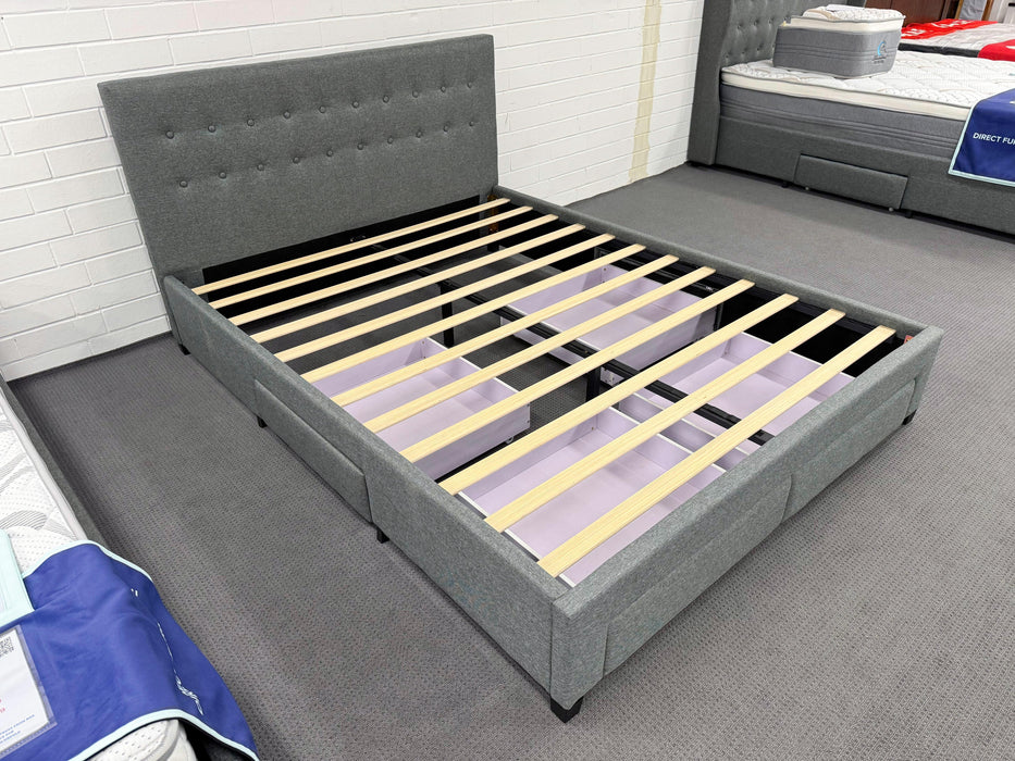 Rochelle Fabric Bed with Underbed Storage - Direct Furniture Warehouse