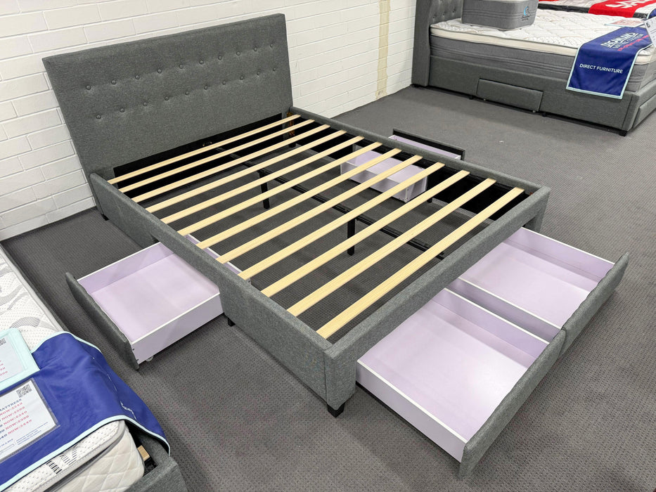 Rochelle Fabric Bed with Underbed Storage - Direct Furniture Warehouse