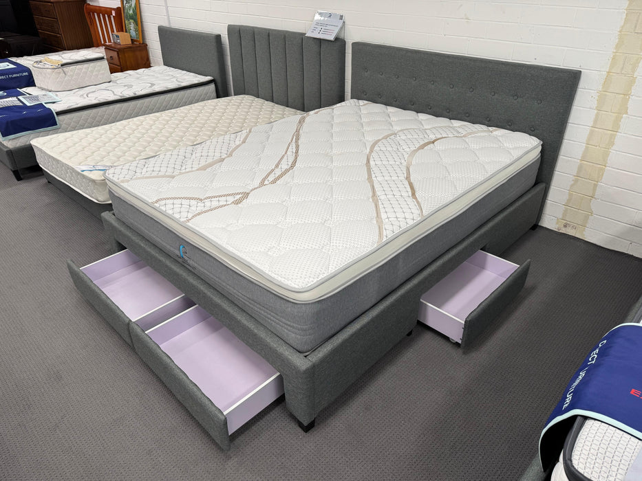 Rochelle Fabric Bed with Underbed Storage - Direct Furniture Warehouse