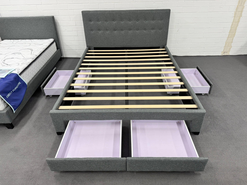 Rochelle Fabric Bed with Underbed Storage - Direct Furniture Warehouse