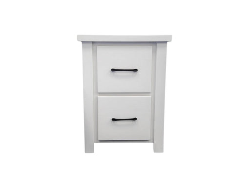 Sydney White 2 Drw Bedside Table - Direct Furniture Warehouse