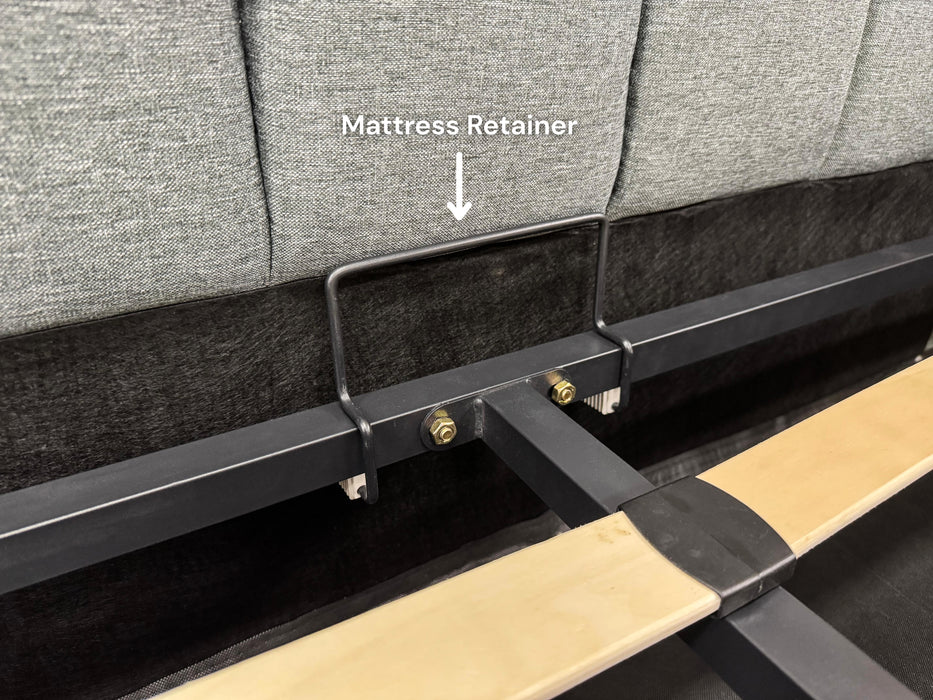Portland Fabric Queen Bed with Gas Lift