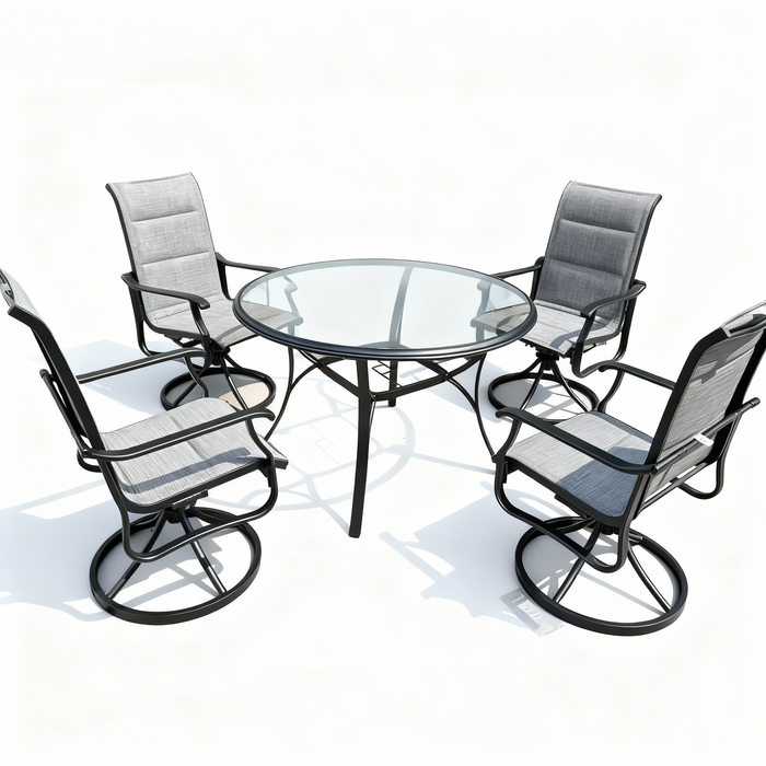Miami 5 Pcs with Swivel Chairs