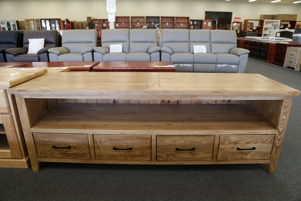 Oak 4 Drw TV Unit