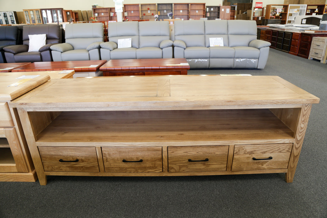 Oak 4 Drw TV Unit