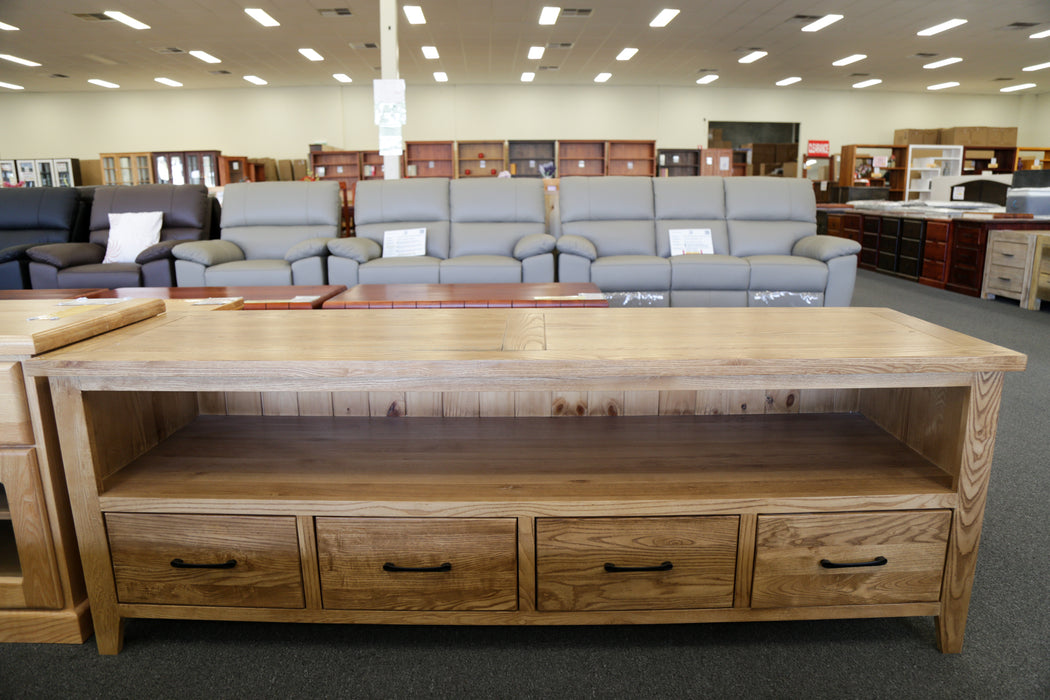 Oak 4 Drw TV Unit