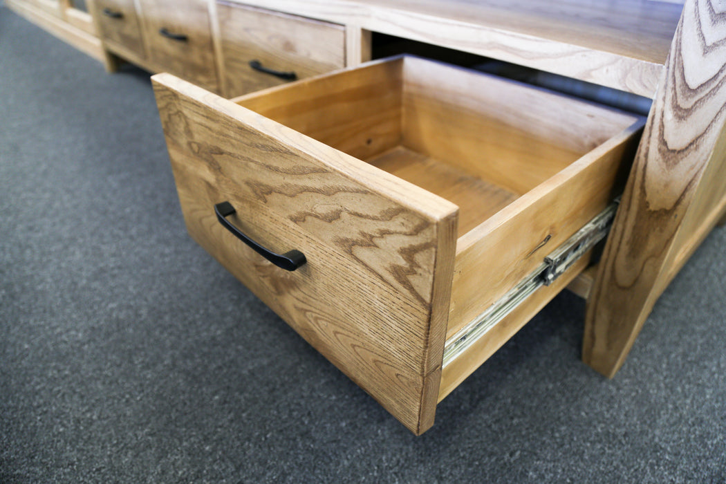 Oak 4 Drw TV Unit