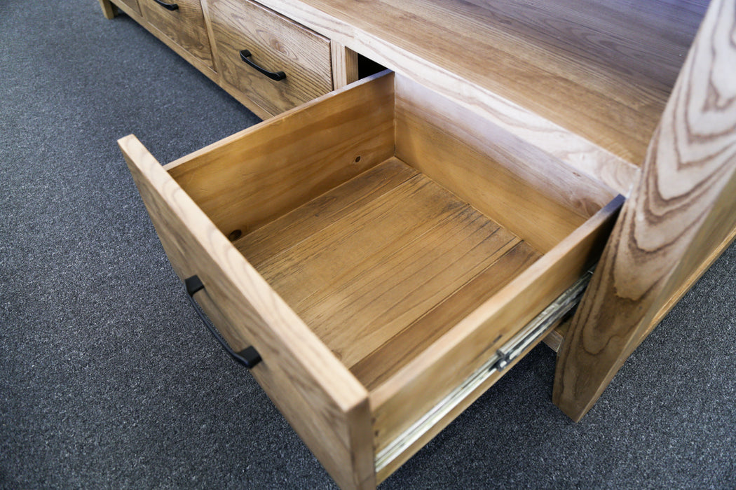 Oak 4 Drw TV Unit