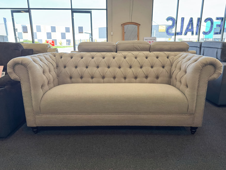 Royal 3 Seater Chesterfield Fabric Sofa