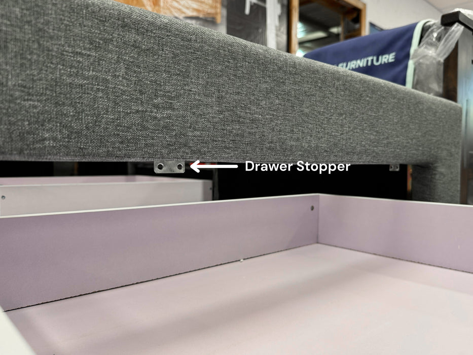 Julia Fabric King Bed with Underbed Storage