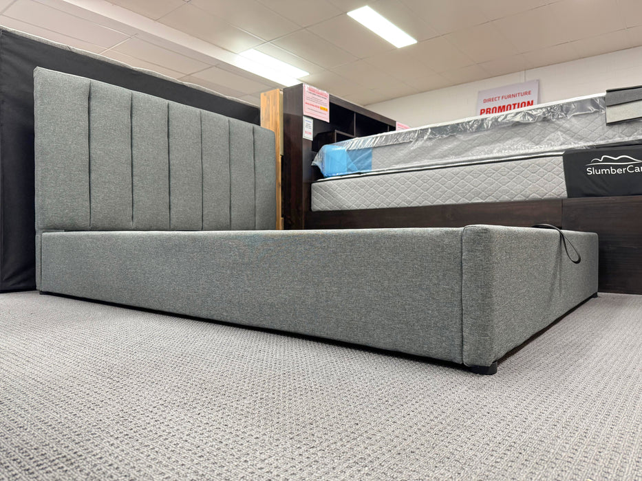 Portland Fabric Queen Bed with Gas Lift
