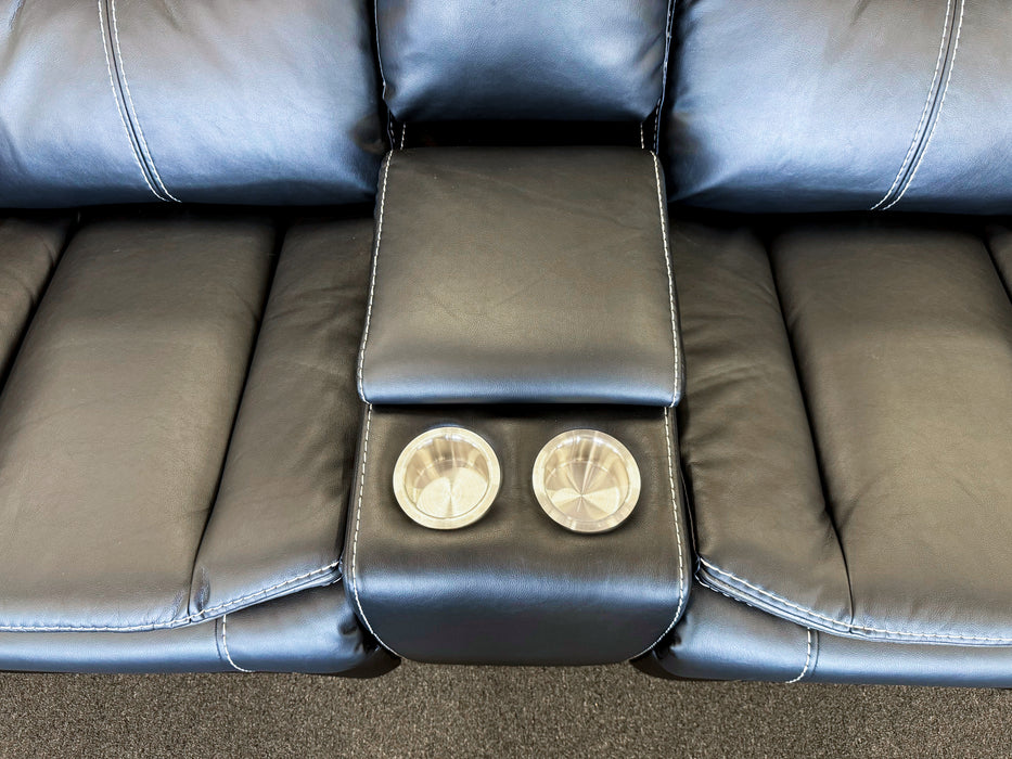Chloe MK2 Manual Recliner Sofa Set (White Stitching)