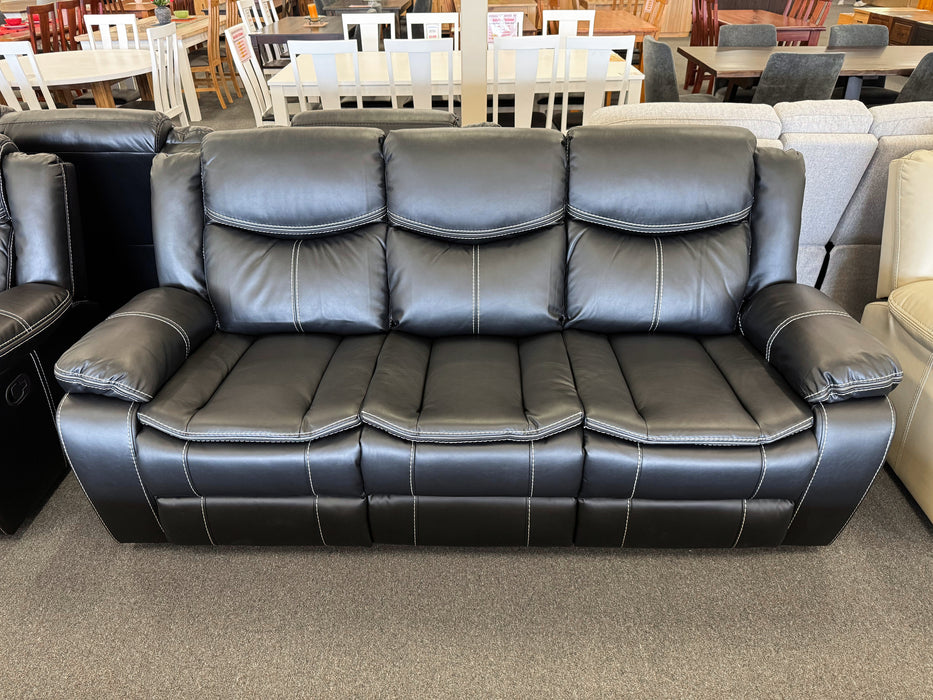 Chloe MK2 Manual Recliner Sofa Set (White Stitching)