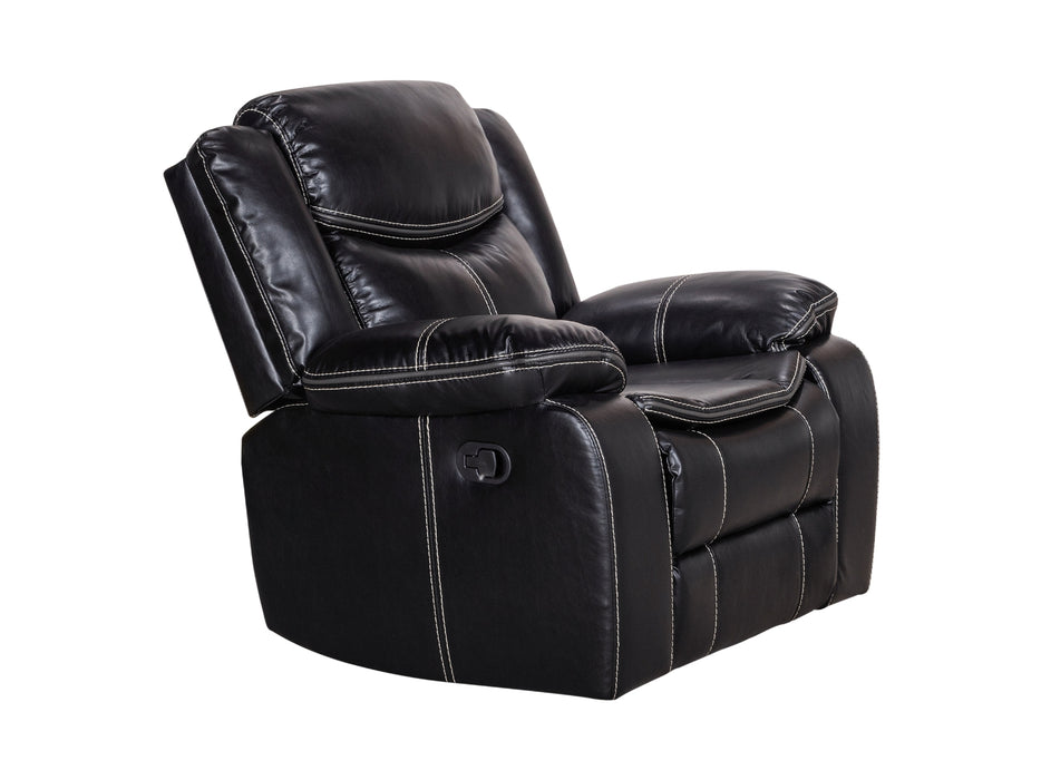 Chloe MK2 3RR+2RR+1R Manual Recliner Sofa Set (White Stitching)