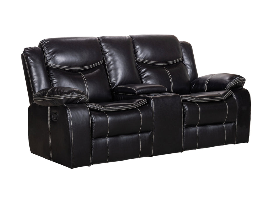 Chloe MK2 3RR+2RR+1R Manual Recliner Sofa Set (White Stitching)