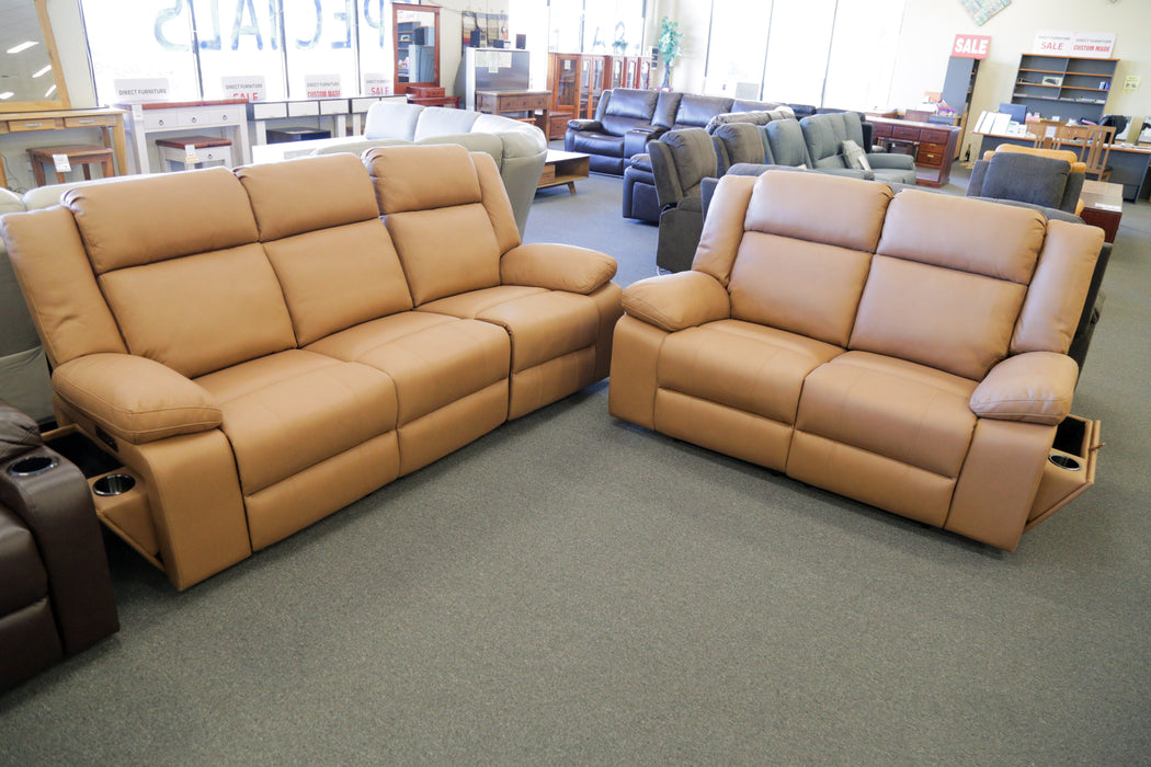Copper Electric Recliner Sofa