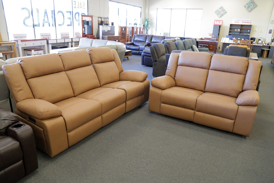 Copper Electric Recliner Sofa