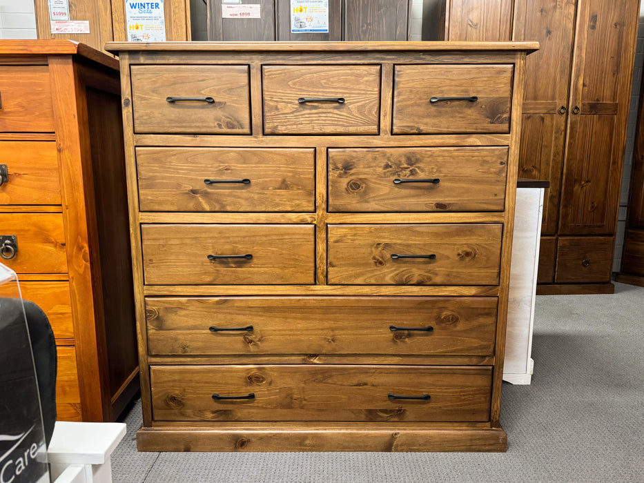Cross 9 Drw Tall Chest