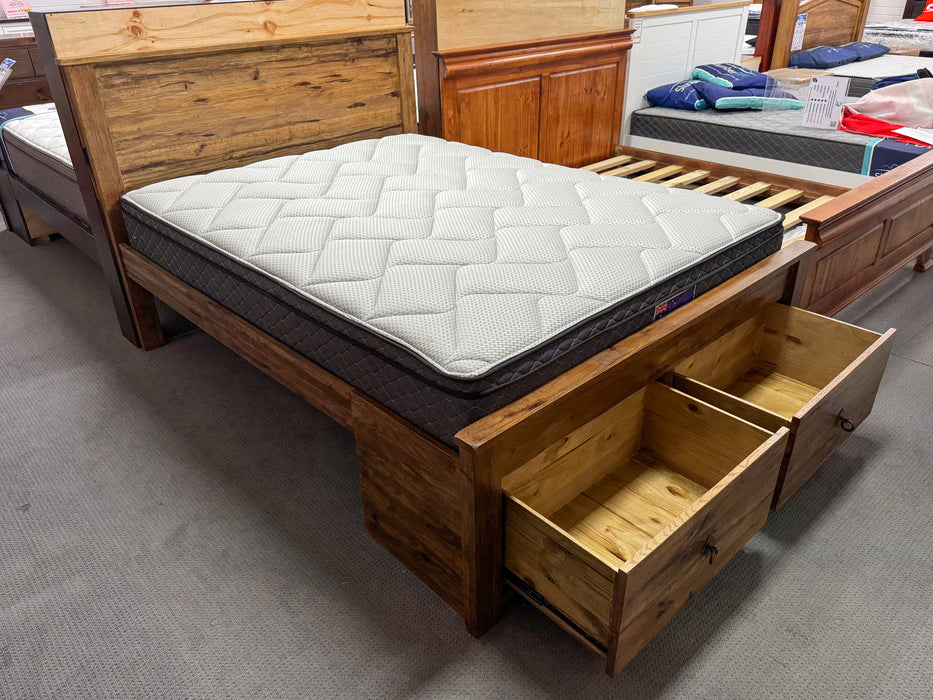 Denmark Queen Bed with 2 Drawers
