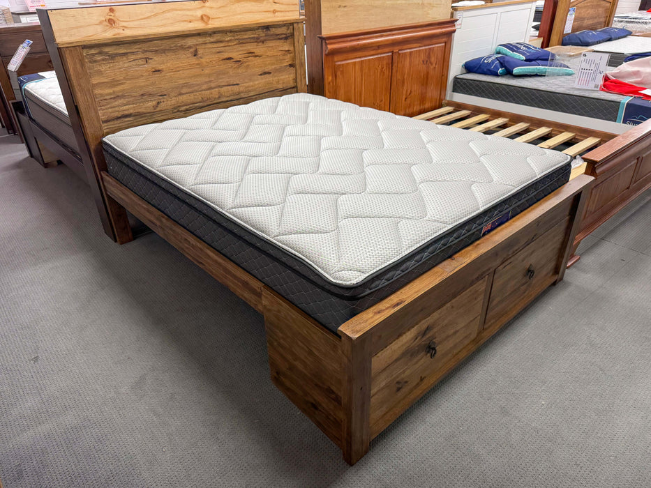 Denmark Queen Bed with 2 Drawers