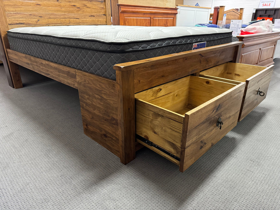 Denmark Queen Bed with 2 Drawers