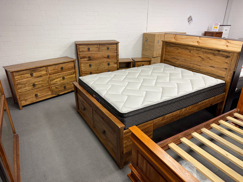 Denmark Queen Bed with 2 Drawers