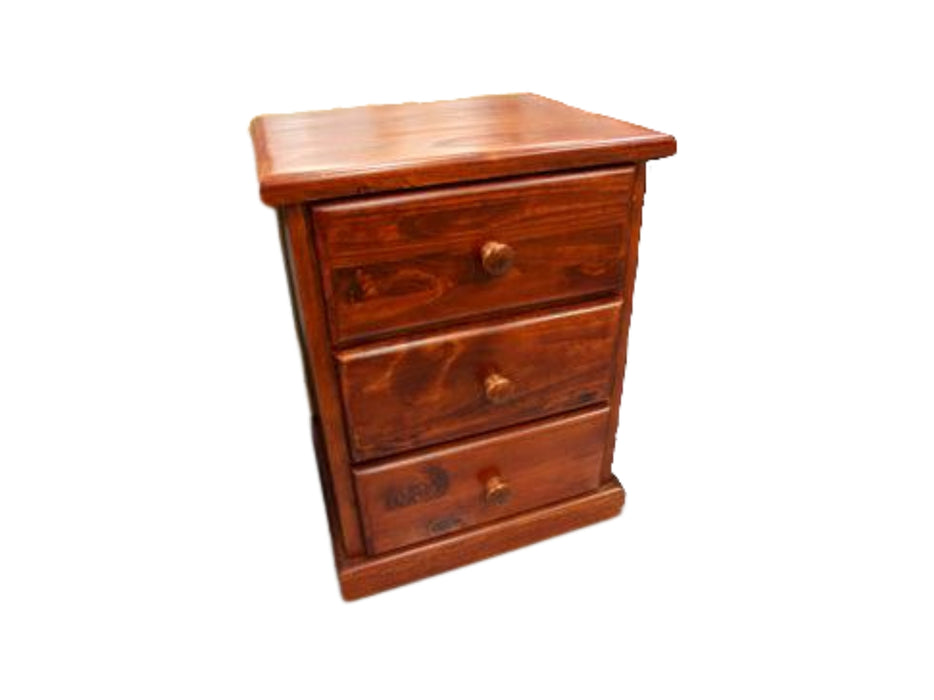 Donnelly 3 Drw Bedside (wood Handle)