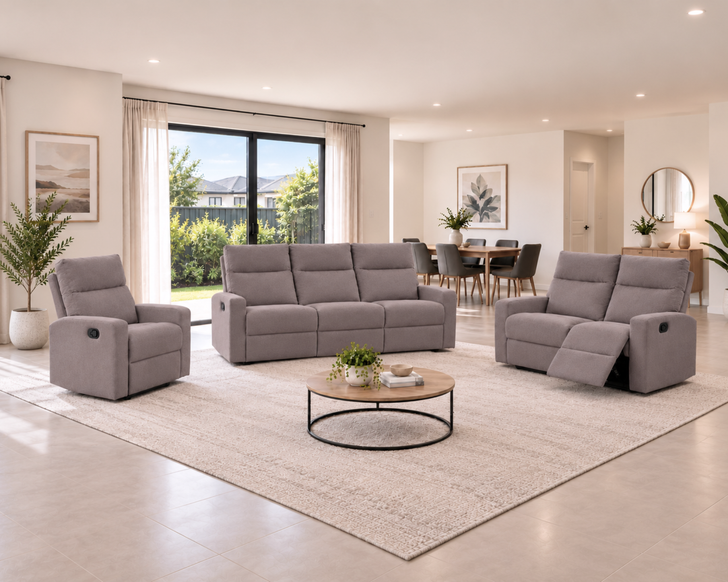 Evan Manual Recliner Sofa
