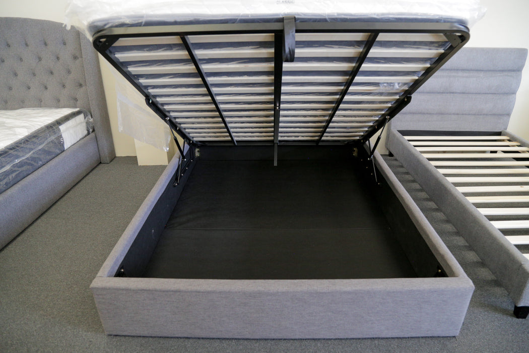 Gary Fabric Queen Bed with Gas Lift