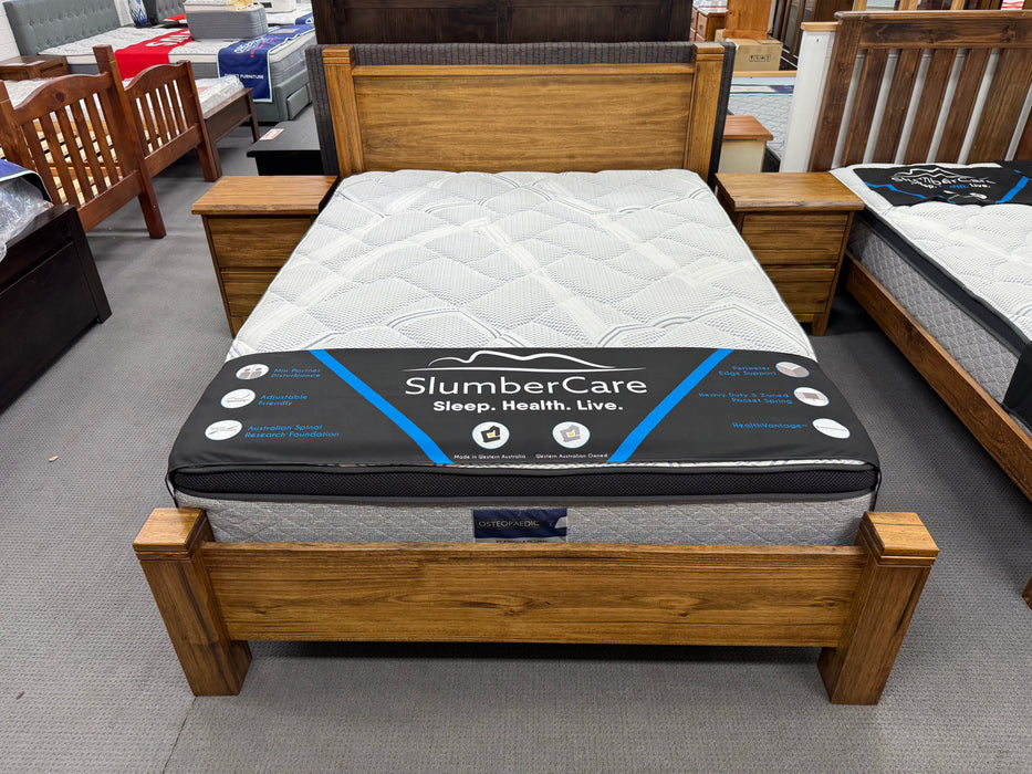 Harvey Queen Bed with Timber Bedhead