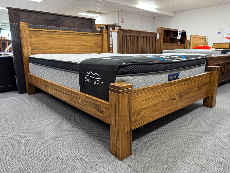 Harvey Queen Bed with Timber Bedhead